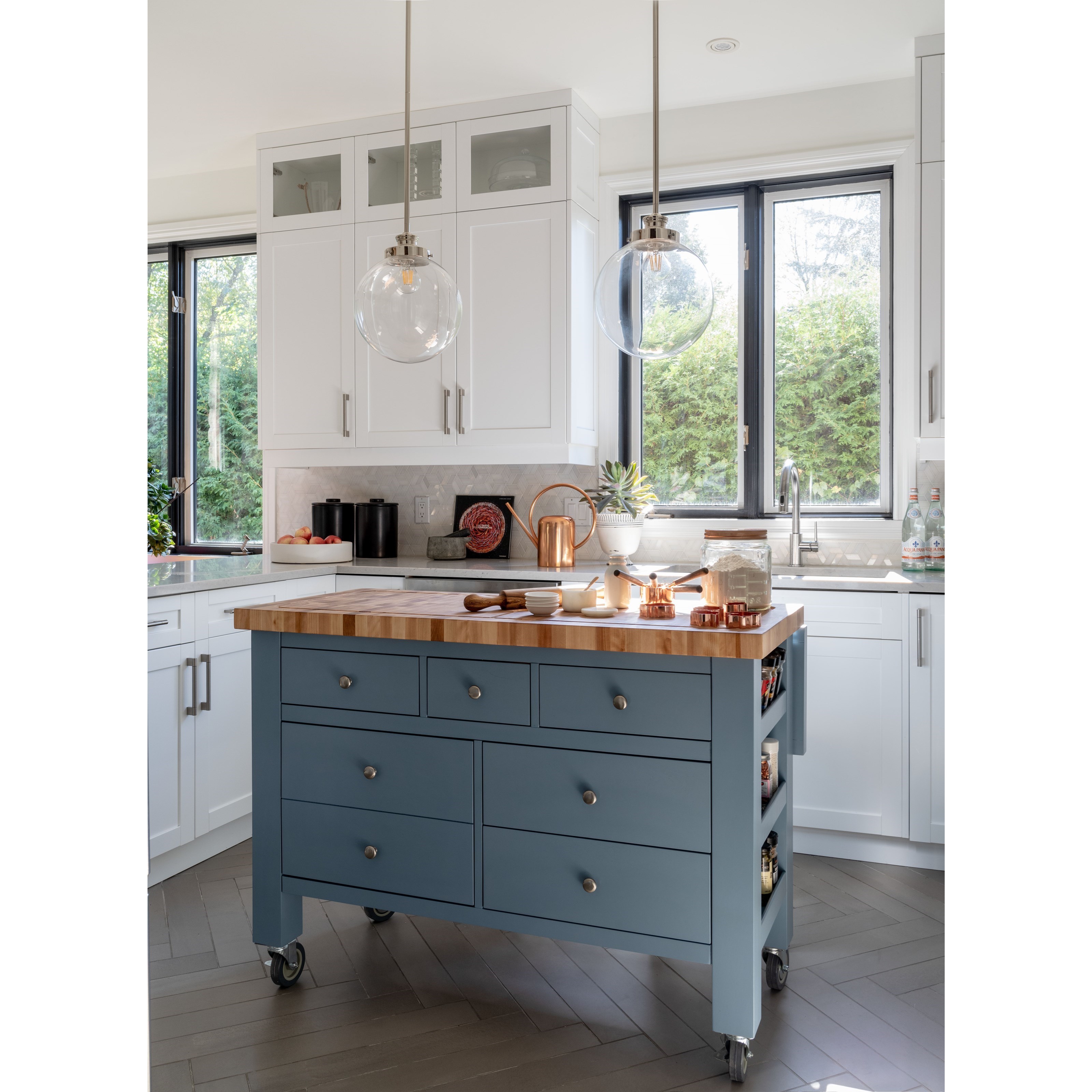 Canadel Gourmet Customizable Kitchen Island with Butcher Block Top